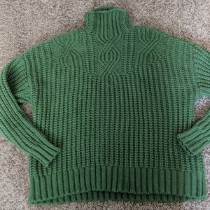 Olive Green Aerie Turtleneck Sweater